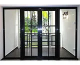 Lattice Tempered Glass Doors at Rivervale Crescent