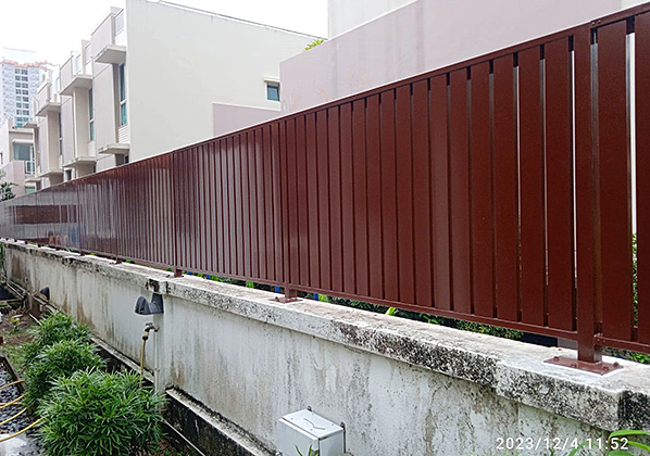 Aluminium fence installation in Singapore