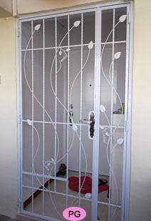 HDB main door wrought iron gate design PG20411