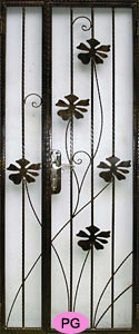 HDB main door wrought iron gate design PG20062B