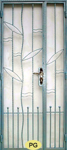 HDB main door wrought iron gate design PG20131