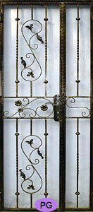 HDB main door wrought iron gate design PG20132B