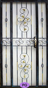 HDB main door wrought iron gate design PG20135