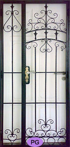HDB main door wrought iron gate design PG20253