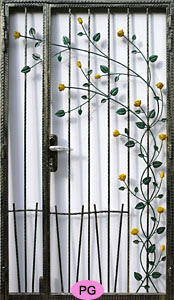 HDB main door wrought iron gate design PG20276