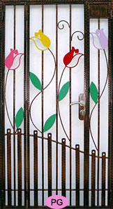 HDB main door wrought iron gate design PG20357