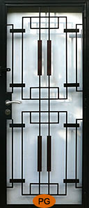 HDB main door wrought iron gate design PG20377