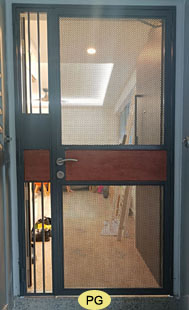 HDB main door wrought iron gate design PG20420