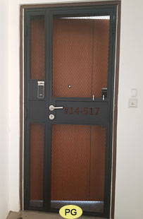 HDB main door wrought iron gate design PG20422