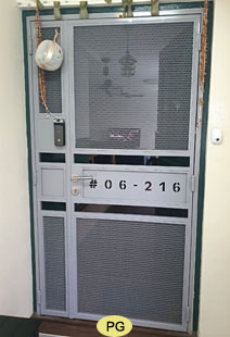 HDB main door wrought iron gate design PG20423