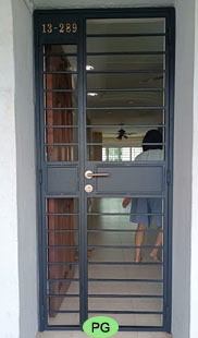 HDB main door wrought iron gate design PG20427