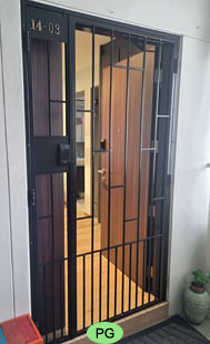 HDB main door wrought iron gate design PG20429