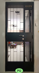 HDB main door wrought iron gate design PG20431