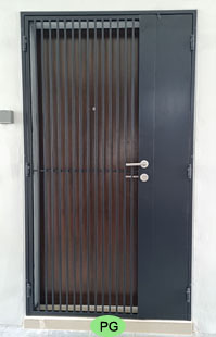 HDB main door wrought iron gate design PG20432