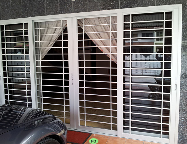 Front Porch Sliding Glass Doors & Sliding Gate