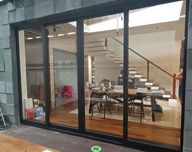 Living Room Entrance Sliding Glass Doors