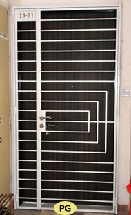 HDB main door wrought iron gate design PG20326B