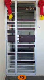 HDB main door wrought iron gate design PG20412